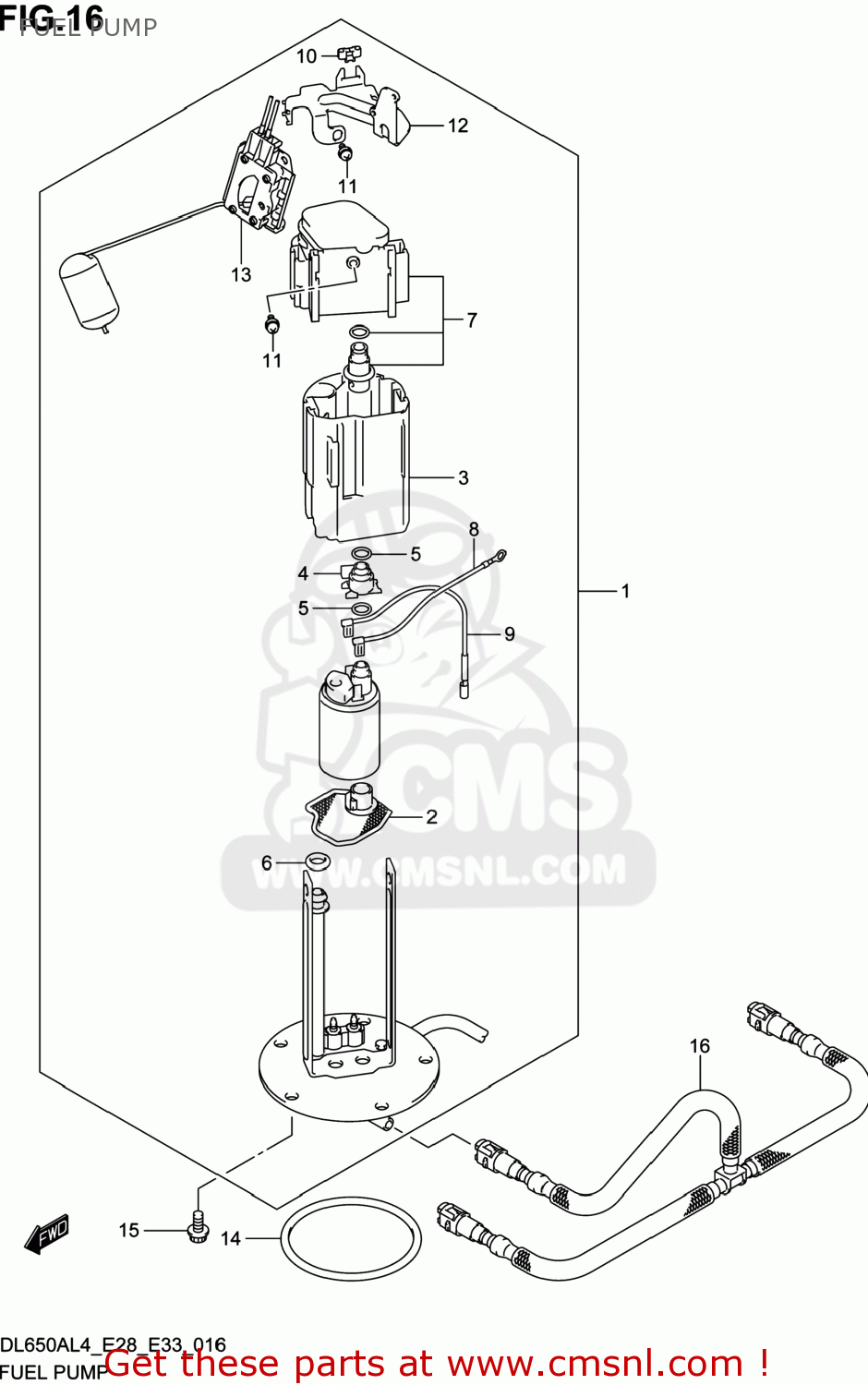 FUEL PUMP DL650A VSTROM 2014 (L4) USA (E03)