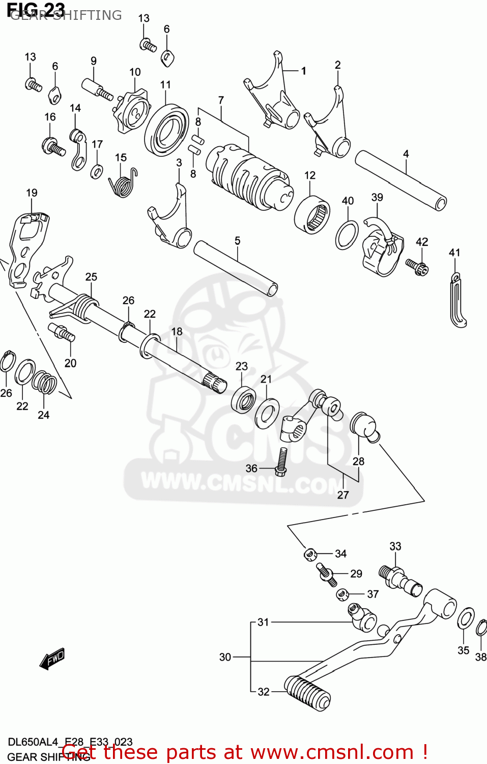 GEAR SHIFTING DL650A VSTROM 2014 (L4) USA (E03)