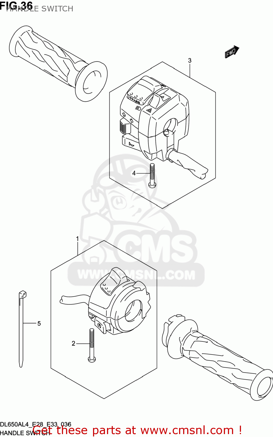 HANDLE SWITCH DL650A VSTROM 2014 (L4) USA (E03)