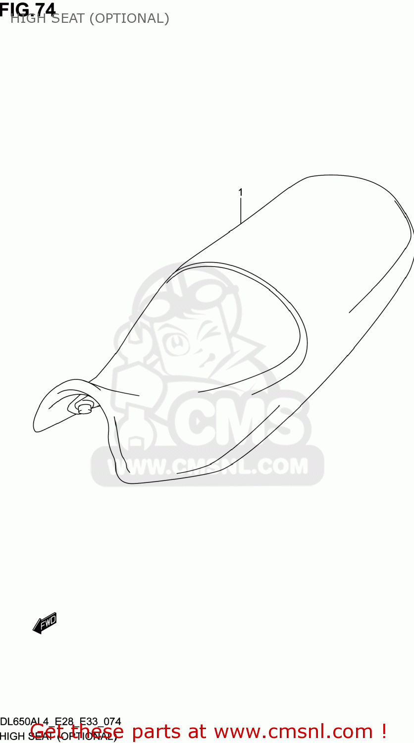 HIGH SEAT (OPTIONAL) DL650A VSTROM 2014 (L4) USA (E03)