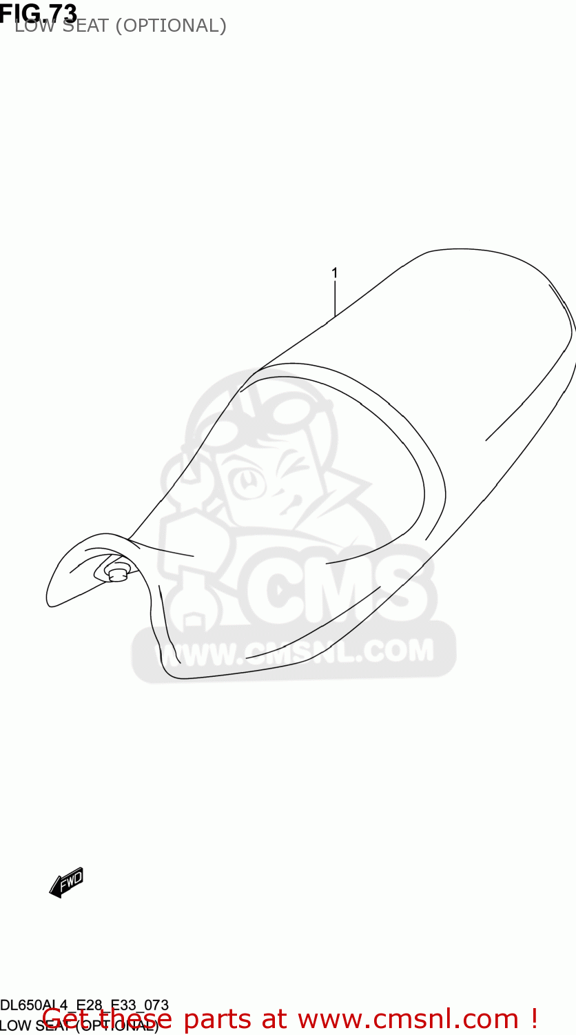 LOW SEAT (OPTIONAL) DL650A VSTROM 2014 (L4) USA (E03)