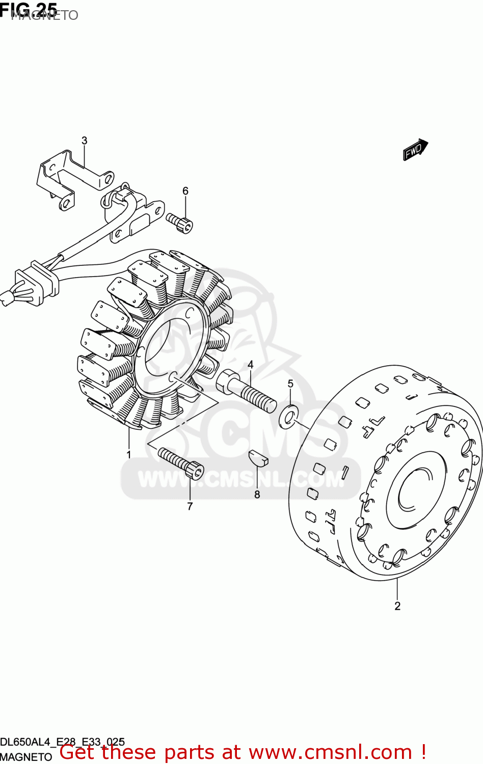 MAGNETO DL650A VSTROM 2014 (L4) USA (E03)