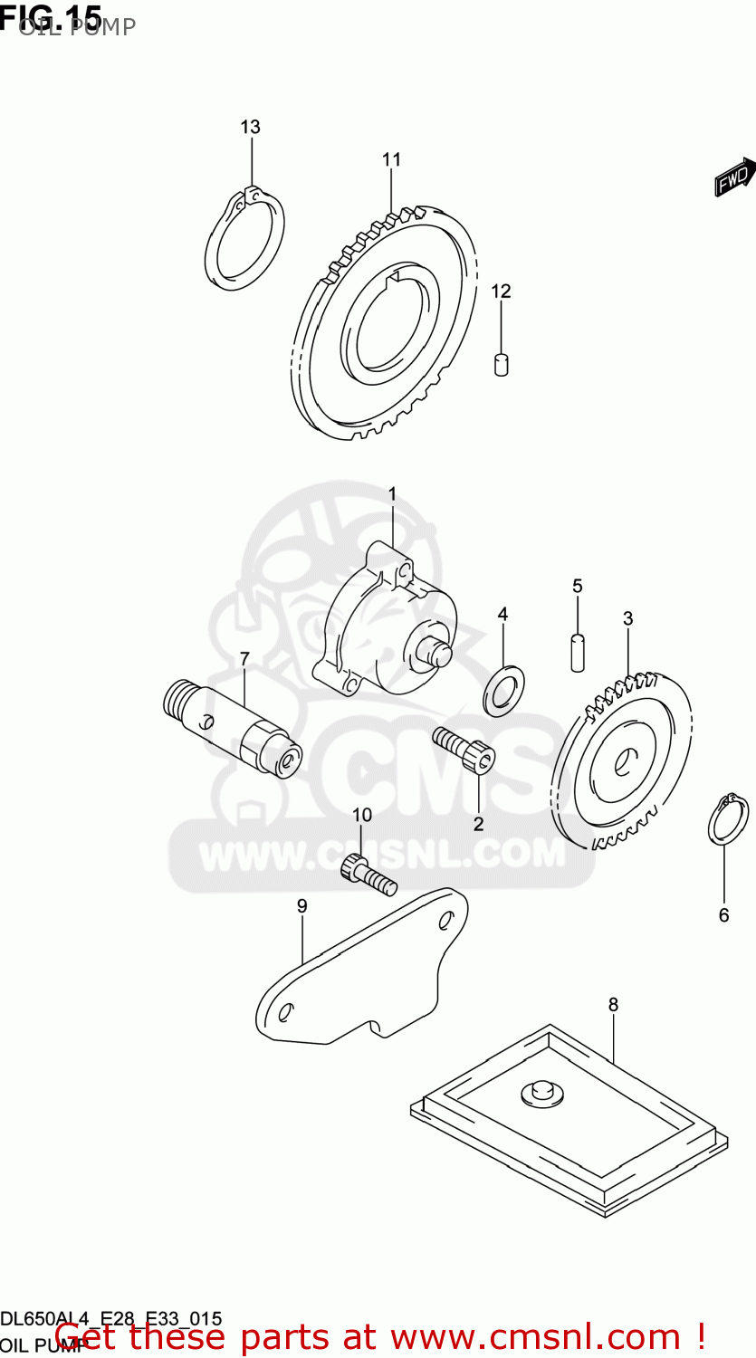 OIL PUMP DL650A VSTROM 2014 (L4) USA (E03)