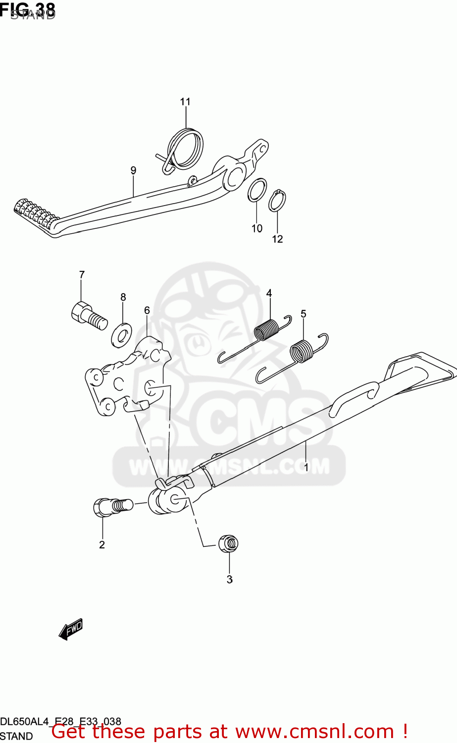 STAND DL650A VSTROM 2014 (L4) USA (E03)