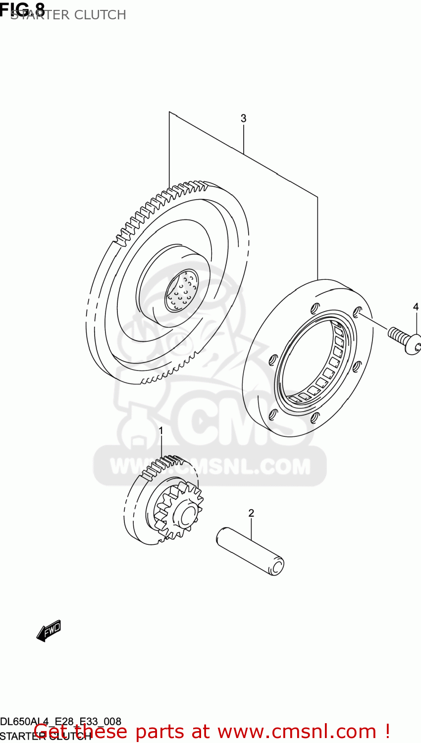STARTER CLUTCH DL650A VSTROM 2014 (L4) USA (E03)