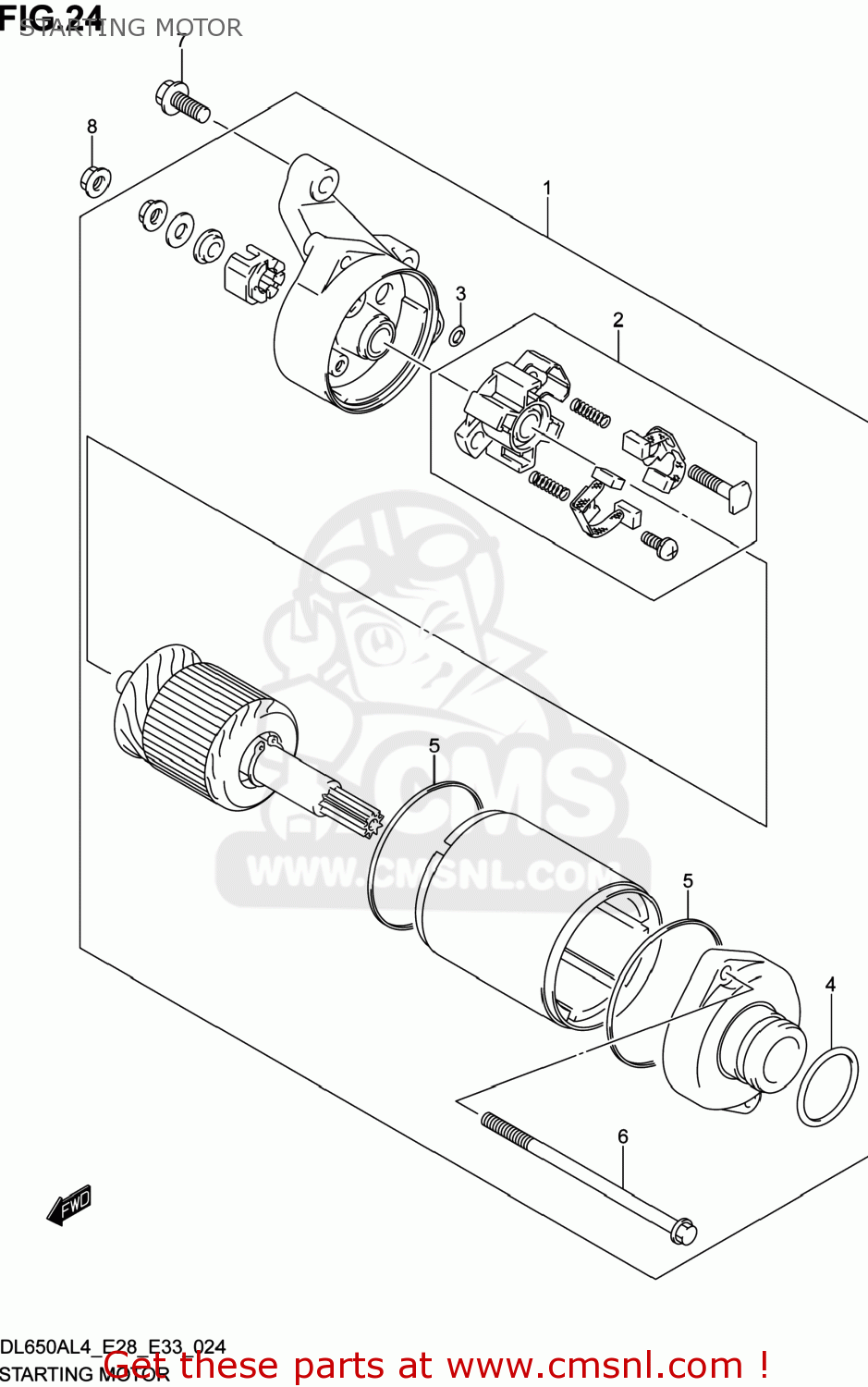 STARTING MOTOR DL650A VSTROM 2014 (L4) USA (E03)