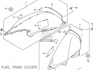 FUEL TANK COVER - DL650A VSTROM 2014 (L4) USA (E03)