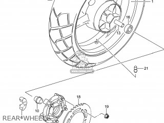 REAR WHEEL - DL650A VSTROM 2014 (L4) USA (E03)