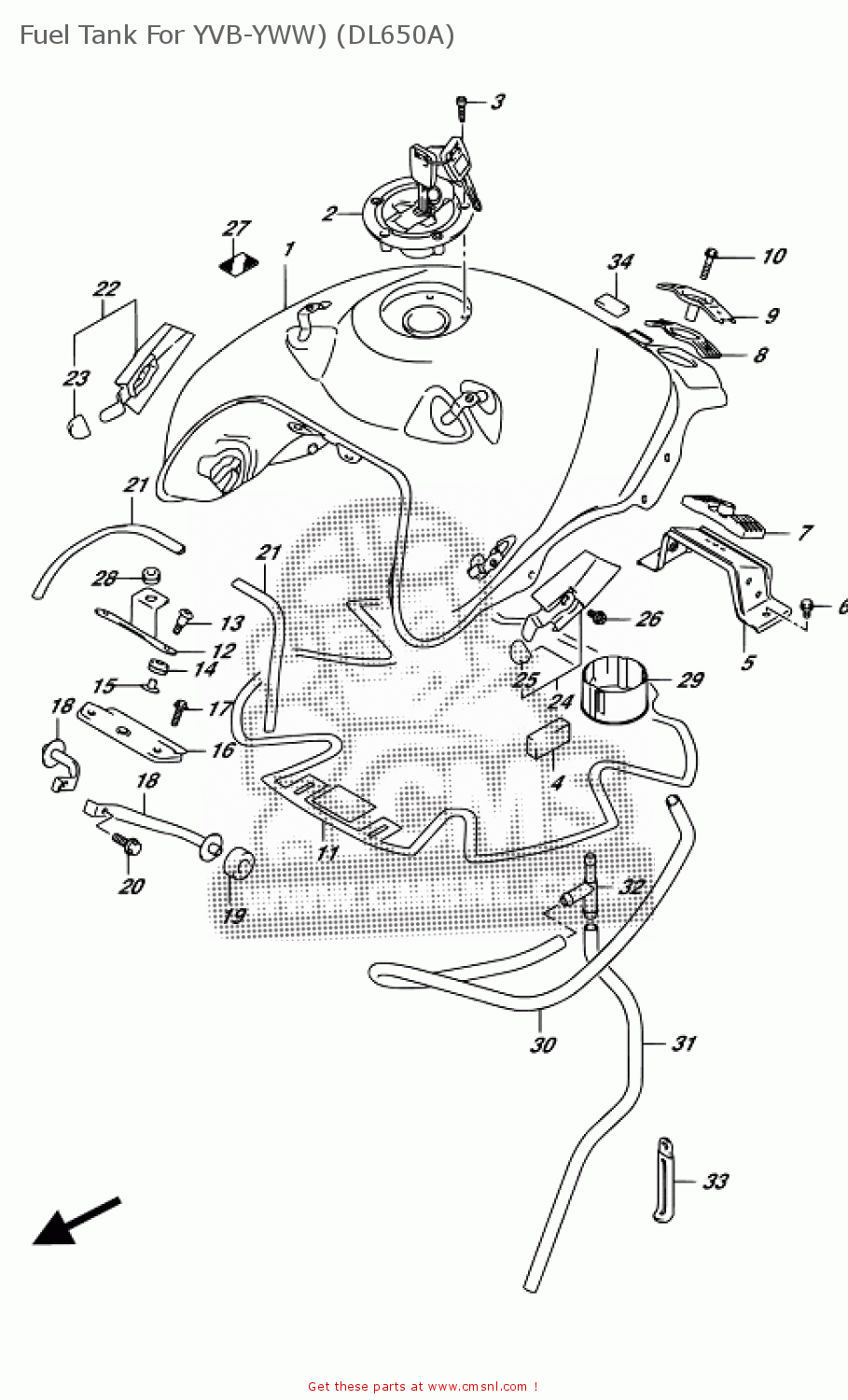 Suzuki DL650A(XA) VSTROM 2017 Fuel Tank For YVBYWW) (DL650A) buy