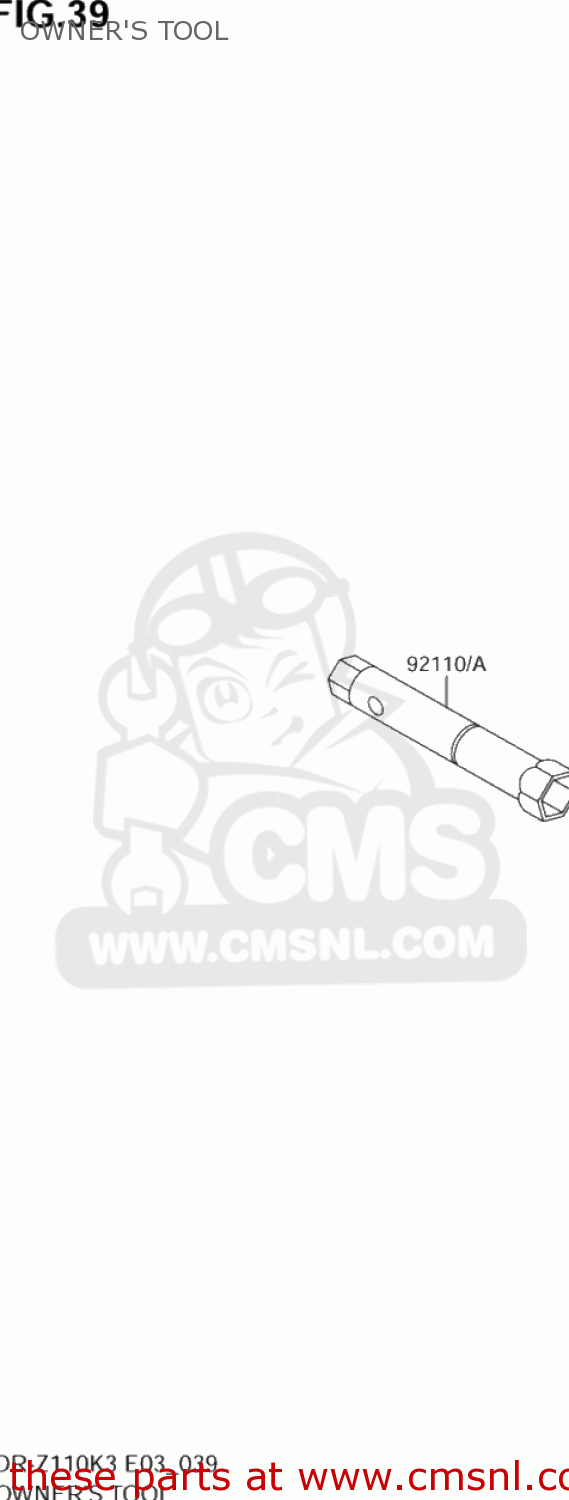 OWNER'S TOOL DR-Z110 2003 (K3) USA (E03) DRZ110 DR Z110