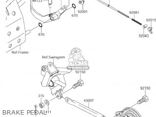 BRAKE PEDAL - DR-Z110 2003 (K3) USA (E03) DRZ110 DR Z110