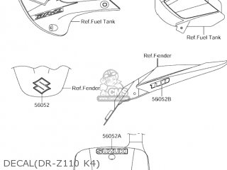 DECAL(DR-Z110 K4) - DR-Z110 2004 (K4) USA (E03) DRZ110 DR Z110