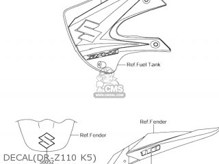DECAL(DR-Z110 K5) - DR-Z110 2004 (K4) USA (E03) DRZ110 DR Z110