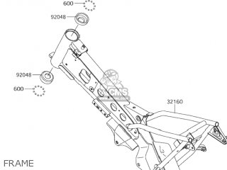 FRAME - DR-Z110 2004 (K4) USA (E03) DRZ110 DR Z110