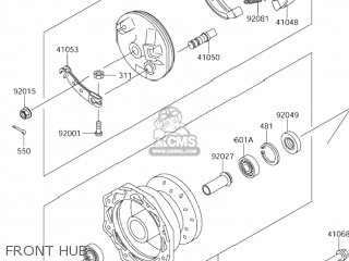 FRONT HUB - DR-Z110 2004 (K4) USA (E03) DRZ110 DR Z110