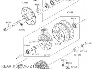 REAR HUB(DR-Z110 K5) - DR-Z110 2004 (K4) USA (E03) DRZ110 DR Z110