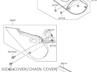 SIDE COVER/CHAIN COVER - DR-Z110 2004 (K4) USA (E03) DRZ110 DR Z110