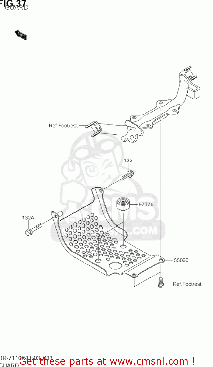 GUARD DR-Z110 2005 (K5) USA (E03) DRZ110 DR Z110