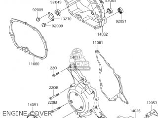 ENGINE COVER - DR-Z110 2005 (K5) USA (E03) DRZ110 DR Z110