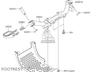 FOOTREST - DR-Z110 2005 (K5) USA (E03) DRZ110 DR Z110