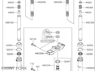 FRONT FORK - DR-Z110 2005 (K5) USA (E03) DRZ110 DR Z110
