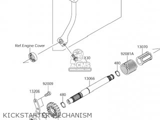 KICKSTARTER MECHANISM - DR-Z110 2005 (K5) USA (E03) DRZ110 DR Z110