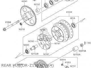 REAR HUB(DR-Z110 K3/K4) - DR-Z110 2005 (K5) USA (E03) DRZ110 DR Z110