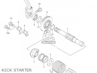 KICK STARTER - DR-Z125 2003 (K3) USA (E03) DRZ125 DR Z125