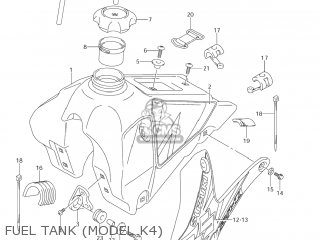 FUEL TANK (MODEL K4) - DR-Z125 2004 (K4) USA (E03) DRZ125 DR Z125