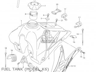 FUEL TANK (MODEL K6) - DR-Z125 2004 (K4) USA (E03) DRZ125 DR Z125