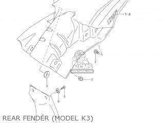 REAR FENDER (MODEL K3) - DR-Z125 2004 (K4) USA (E03) DRZ125 DR Z125