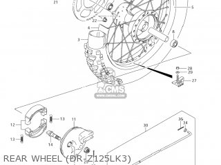 REAR WHEEL (DR-Z125LK3) - DR-Z125 2004 (K4) USA (E03) DRZ125 DR Z125