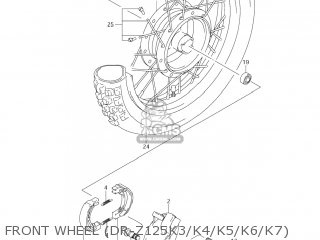 FRONT WHEEL (DR-Z125K3/K4/K5/K6/K7) - DR-Z125 2005 (K5) USA (E03) DRZ125 DR Z125