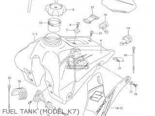 FUEL TANK (MODEL K7) - DR-Z125 2005 (K5) USA (E03) DRZ125 DR Z125