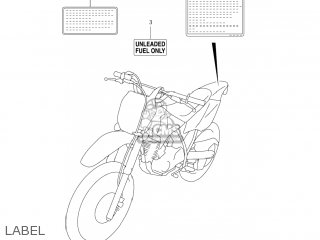 LABEL - DR-Z125 2005 (K5) USA (E03) DRZ125 DR Z125
