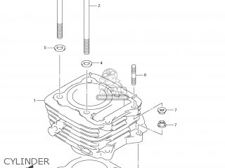 CYLINDER - DR-Z125 2008 (K8) USA (E03) DRZ125 DR Z125
