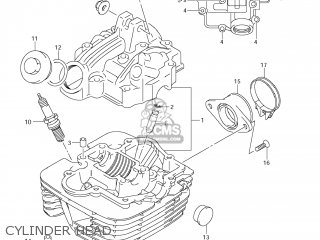 CYLINDER HEAD - DR-Z125 2008 (K8) USA (E03) DRZ125 DR Z125