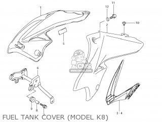 FUEL TANK COVER (MODEL K8) - DR-Z125 2008 (K8) USA (E03) DRZ125 DR Z125