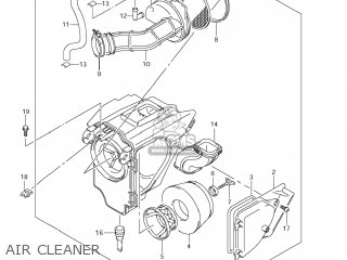 AIR CLEANER - DR-Z125 2009 (K9) USA (E03) DRZ125 DR Z125