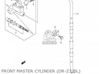 FRONT MASTER CYLINDER (DR-Z125L) - DR-Z125 2009 (K9) USA (E03) DRZ125 DR Z125