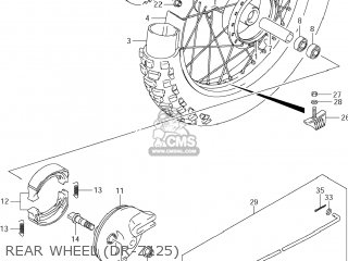 REAR WHEEL (DR-Z125) - DR-Z125 2009 (K9) USA (E03) DRZ125 DR Z125