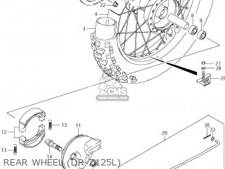 REAR WHEEL (DR-Z125L) - DR-Z125 2009 (K9) USA (E03) DRZ125 DR Z125