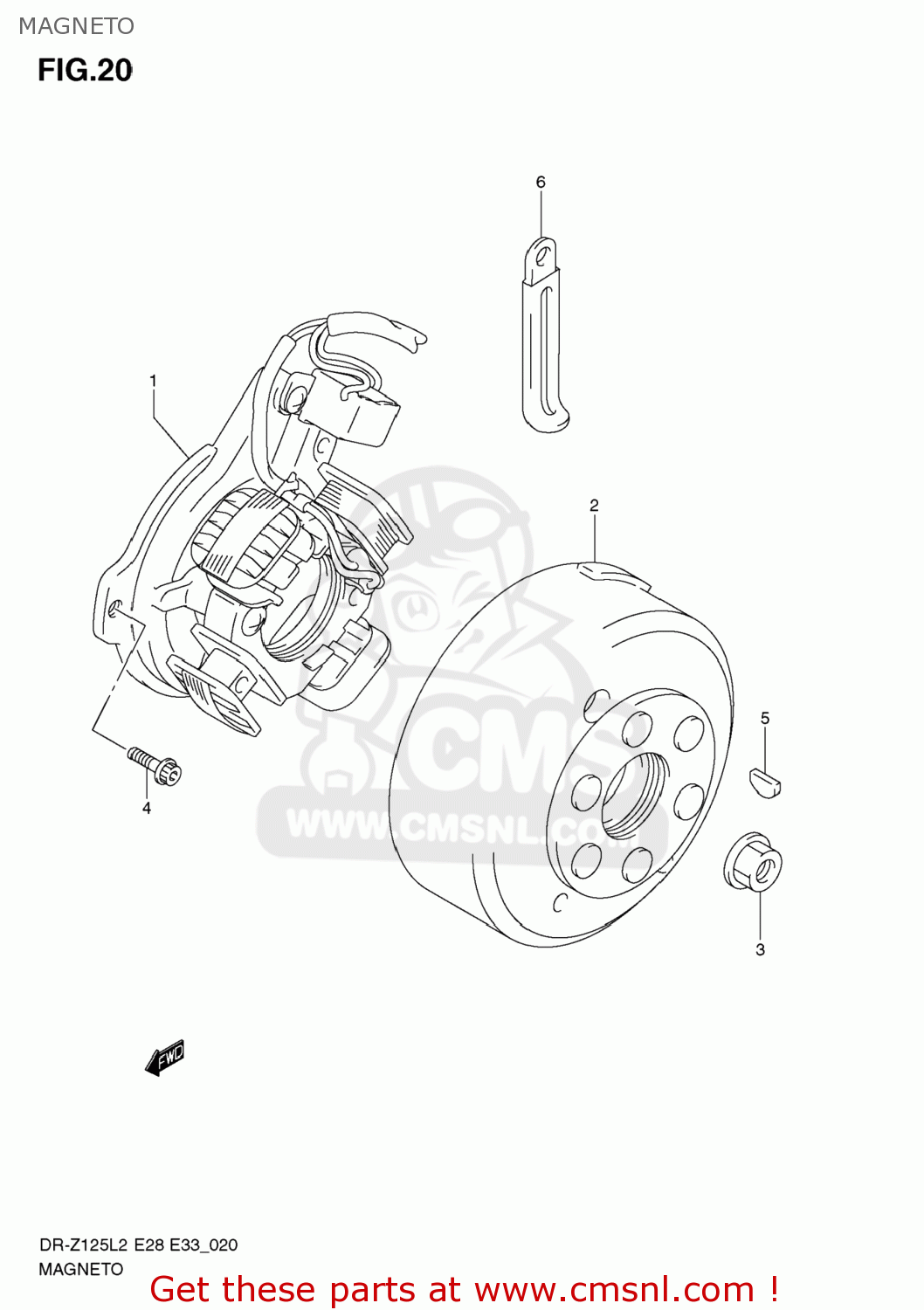 MAGNETO DR-Z125 2012 (L2) USA (E03) DRZ125 DR Z125