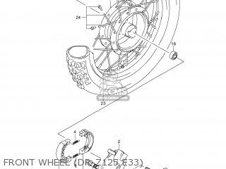 FRONT WHEEL (DR-Z125 E33) - DR-Z125 2012 (L2) USA (E03) DRZ125 DR Z125
