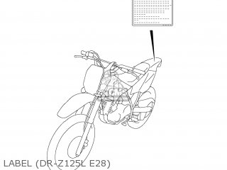 LABEL (DR-Z125L E28) - DR-Z125 2012 (L2) USA (E03) DRZ125 DR Z125