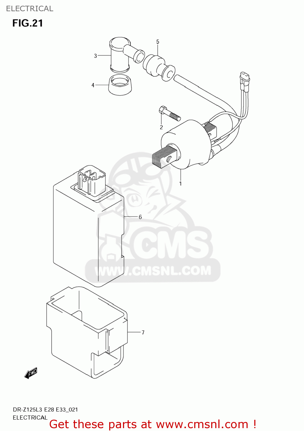 ELECTRICAL DR-Z125 2013 (L3) USA (E03) DRZ125 DR Z125