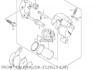 FRONT CALIPER (DR-Z125LL3 E28) - DR-Z125 2013 (L3) USA (E03) DRZ125 DR Z125