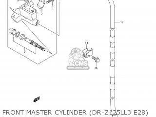 FRONT MASTER CYLINDER (DR-Z125LL3 E28) - DR-Z125 2013 (L3) USA (E03) DRZ125 DR Z125