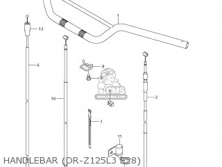HANDLEBAR (DR-Z125L3 E28) - DR-Z125 2013 (L3) USA (E03) DRZ125 DR Z125