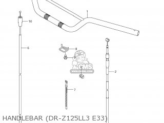 HANDLEBAR (DR-Z125LL3 E33) - DR-Z125 2013 (L3) USA (E03) DRZ125 DR Z125